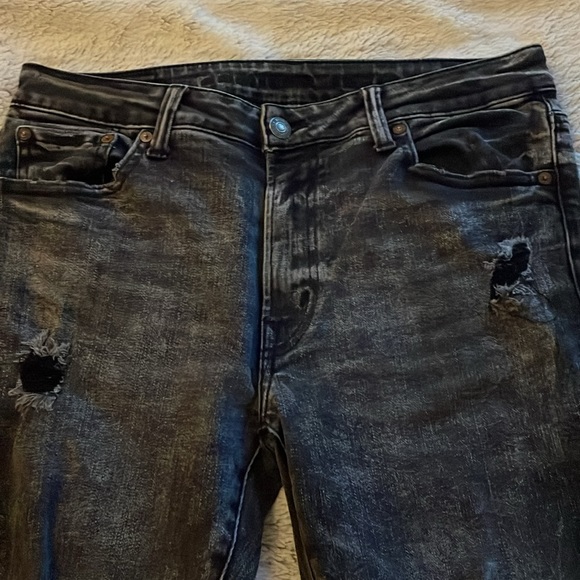 American Eagle Distressed Skinny Jeans 33x34 - Picture 2 of 12